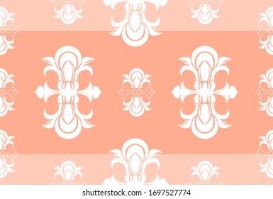 Seamless damask pattern wallpaper. Vintage decor in Victorian surface style