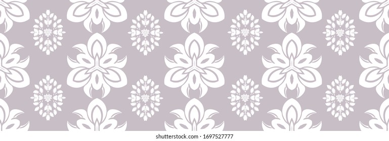 Nahtlose Damast-Muster-Tapete. Vintage-Deko im viktorianischen Stil
