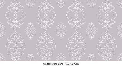 Seamless damask pattern wallpaper. Vintage decor in Victorian surface style