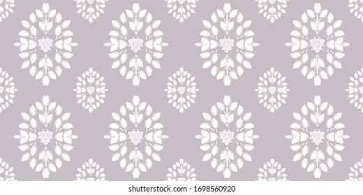 Seamless damask pattern wallpaper. Vintage decor in Victorian surface style