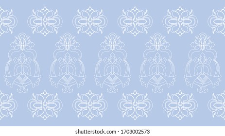 Seamless damask pattern wallpaper. Vintage decor in Victorian surface style