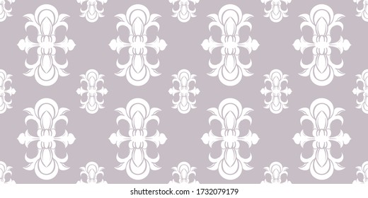 Papel de pared de patrón de damasco sin costura. Decoración vintage de estilo victoriano