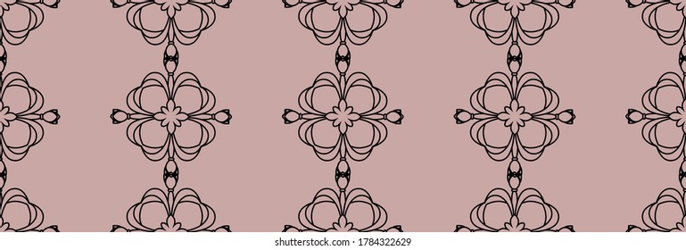 Seamless damask pattern wallpaper. Vintage decor in Victorian style.