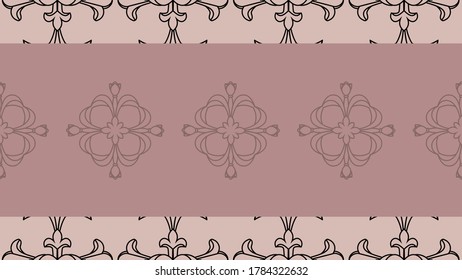 Papel de pared de patrón de damasco sin costura. Decoración de estilo victoriano.