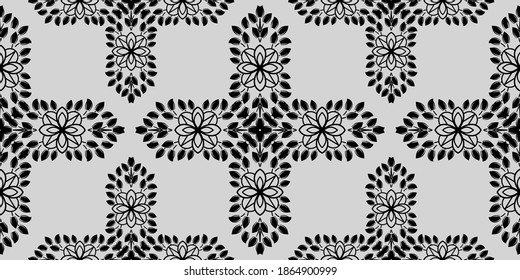 Papel de pared de patrón de damasco sin costura. Decoración de estilo victoriano.