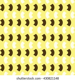Seamless Damask Pattern.Curved Shapes Background. Yellow Regular Texture