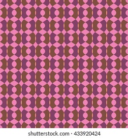 Seamless Damask Pattern.Curved Shapes Background. Pink Regular Texture