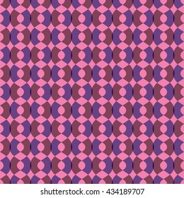 Seamless Damask Pattern.Curved Shapes Background. Violet Regular Texture
