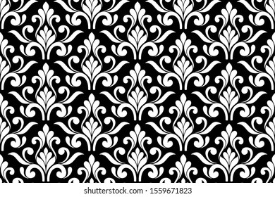 Seamless damask patterns for ornament, wallpaper, packaging, vector background