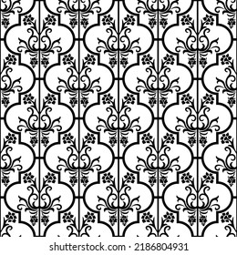 Seamless damask patterns for ornament, wallpaper, packaging, vector background