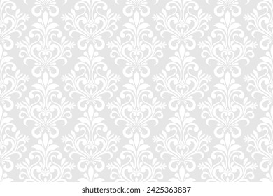 Seamless damask patterns for ornament, wallpaper, packaging, vector background