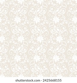 Seamless damask patterns for ornament, wallpaper, packaging, vector background