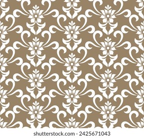 Patrones de damasco sin fisuras para el ornamento, papel pintado, embalaje, fondo de vector.