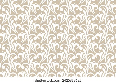 Nahtlose Damast Muster für Ornament, Tapete, Verpackung, Vektor-Hintergrund