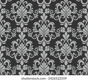 Seamless damask patterns for ornament, wallpaper, packaging, vector background