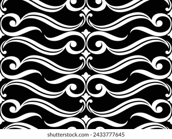 Seamless damask patterns for ornament, wallpaper, packaging, vector background