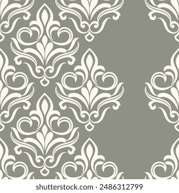 Seamless damask patterns for ornament, wallpaper, packaging, vector background