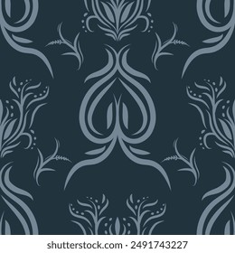 Seamless damask patterns for ornament, wallpaper, packaging, vector background