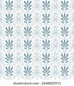 Seamless damask vector background featuring a baroque style pattern. This graphic ornate design is suitable for wallpaper, fabric, packaging, and wrapping. It showcases a damask flower ornament.