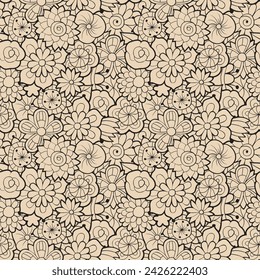 Seamless damask vintage pattern design.