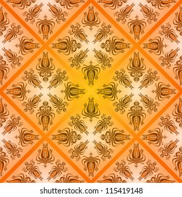 Seamless damask wallpaper