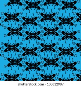 Seamless Damask wallpaper