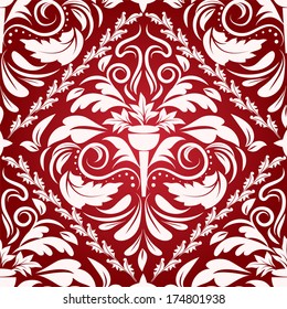seamless damask wallpaper.