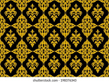 Seamless Damask wallpaper