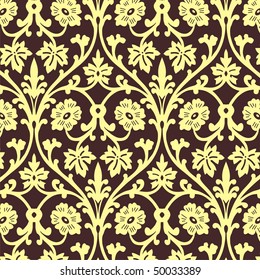 Seamless Damask wallpaper