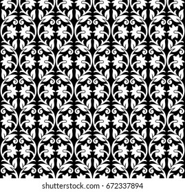 Seamless damask wallpaper