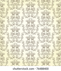 Seamless damask wallpaper