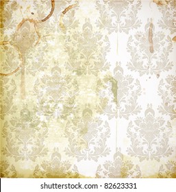 Seamless Damask wallpaper