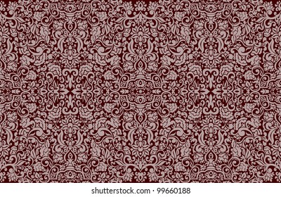 Papel de la pared de Damask sin inconveniente.