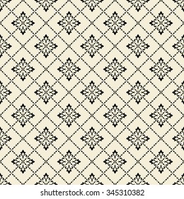 seamless damask wallpaper in black and beige. Tile