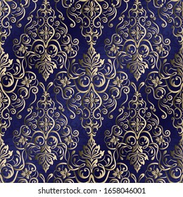 Papel tapiz Damask impecable. Patrón oriental sin igual.
