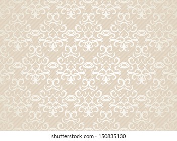 Seamless damask wallpaper. Pastel colors. Vintage background   