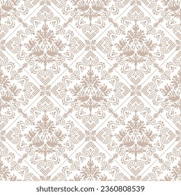 Seamless damask wallpaper pattern design