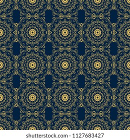 Seamless damask wallpaper pattern. Seamless floral ornament on background. Pattern for your design interior. Wallpaper pattern