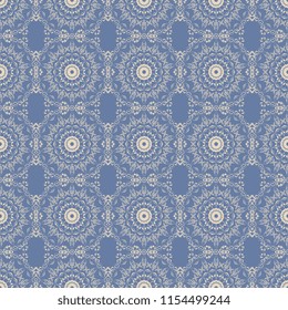Seamless damask wallpaper pattern. Seamless floral ornament on background. Pattern for your design interior. Wallpaper pattern