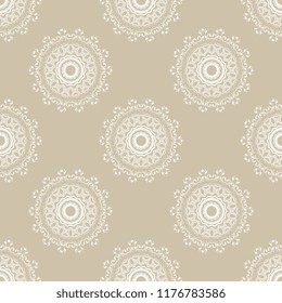 Seamless damask wallpaper pattern. Seamless floral ornament on background. Pattern for your design interior. Wallpaper pattern
