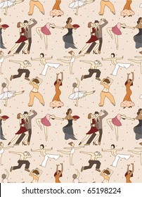 seamless dancer  pattern