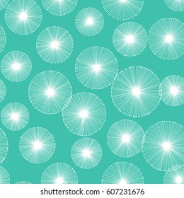 Seamless dandelion pattern. Vector repeating texture.