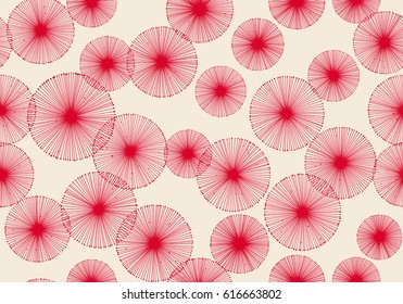 Seamless dandelion pattern. Vector repeating texture.