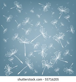 Seamless with dandelion seeds