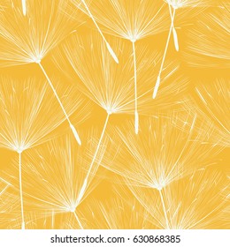 Seamless dandelions pattern, vector illustration