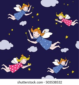 seamless dark background with the fairies
