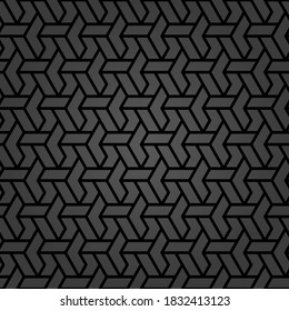 El fondo oscuro de los diseños es impecable. Ornamento vectorial moderno. Patrón abstracto geométrico
