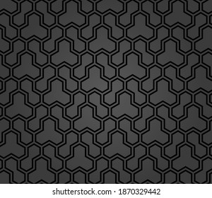 Seamless dark background for your designs. Modern vector dark ornament. Geometric abstract pattern