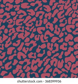 Seamless dark blue and burgundy leopard print tileable animal pattern vector