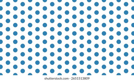 Seamless dark blue polka dot pattern on white background. Perfect for classic retro designs, kids party themes, fabric prints, wrapping paper, scrapbooking, and nautical or vintage-style projects.